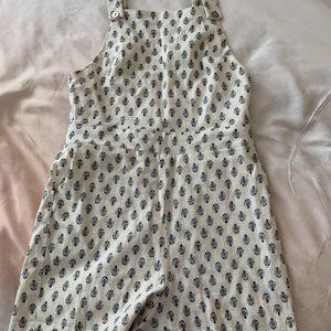 Floral white playsuit